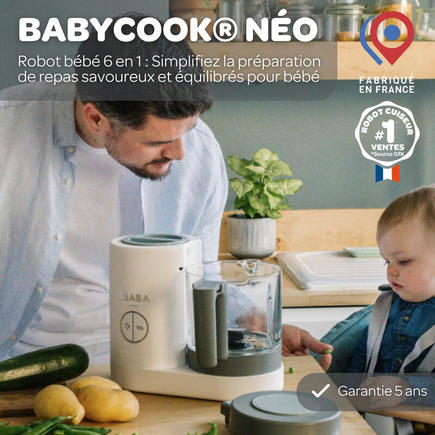Babycook Néo Robot Cuiseur Bébé 6 en 1 Gris et Blanc BEABA - 7