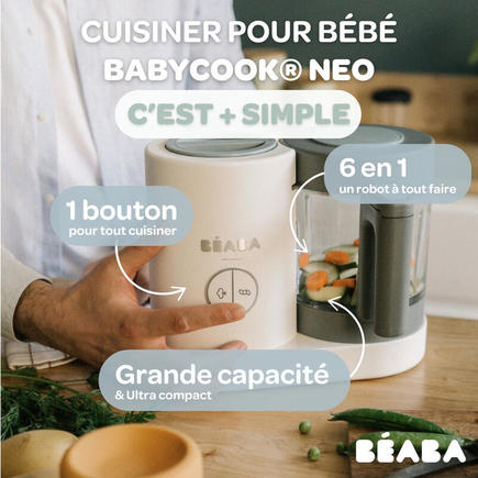 Babycook Néo Robot Cuiseur Bébé 6 en 1 Gris et Blanc BEABA - 5