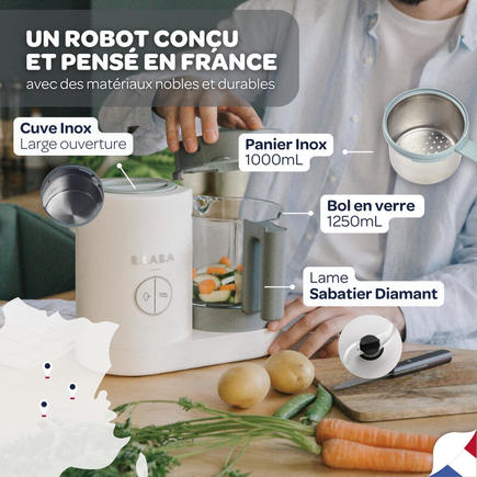 Babycook Néo Robot Cuiseur Bébé 6 en 1 Gris et Blanc BEABA - 3