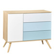 Chambre DUO Lit 140x70 + Commode Bleue SEVENTIES SAUTHON - 4