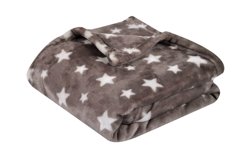 Couverture 75x100 Cm Microfibre Taupe Etoiles Vente En Ligne De Linge De Lit Bebe Bebe9