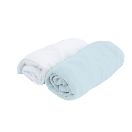 Lot De 2 Draps Housse 60x1 Cm Blanc Ciel Vente En Ligne De Linge De Lit Bebe Bebe9