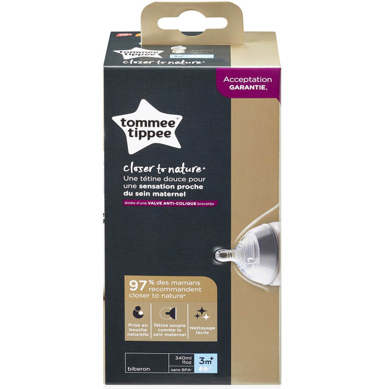 Biberon Close to nature 340 ml TOMMEETIPPEE, Vente en ligne de Biberon