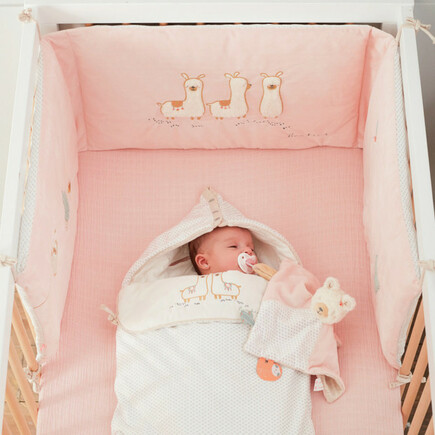 Tour De Lit Rose Veloudoux 33cm Moris Sacha Vente En Ligne De Linge De Lit Bebe Bebe9