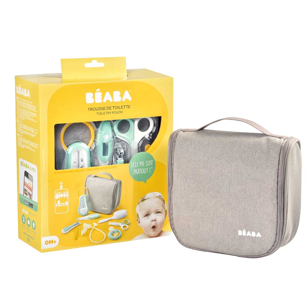 Trousse De Toilette Nomade Grise 9 Accessoires Vente En Ligne De Toilette Bebe Bebe9