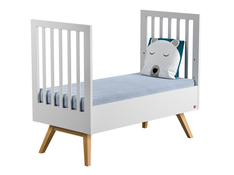 Lit Transformable 70x140 Nature Baby Blanc Bois Vente En Ligne De Chambre Bebe Bebe9