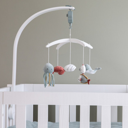 Mobile Musical En Bois Blanc Ocean Mint Vente En Ligne De Eveil Bebe Bebe9