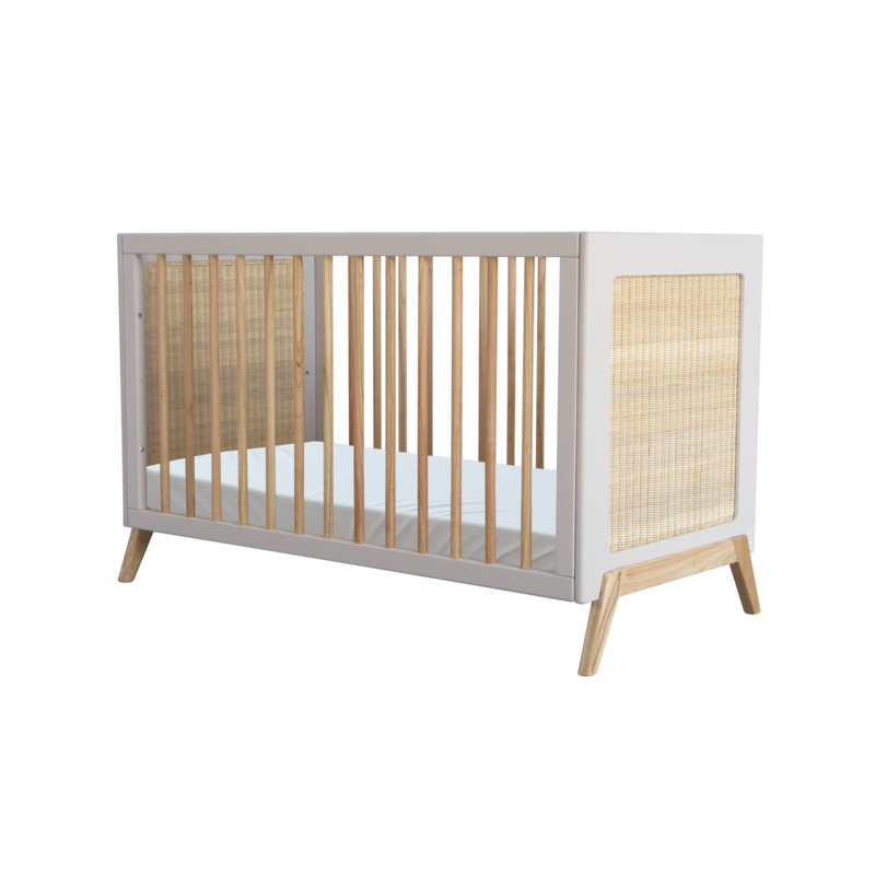 Lit Evolutif 60x1 Facade Tressage Rotin Marelia Lune Vente En Ligne De Chambre Bebe Bebe9