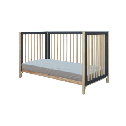 Lit Evolutif 60x1 Cannage Rotin Oceane Ardoise Vente En Ligne De Bebe9