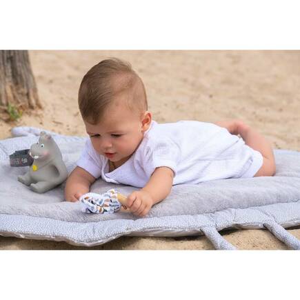 Tapis De Jeu Nomade Transformable En Sac 110x80 Gris Blanc Vente En Ligne De Eveil Bebe Bebe9