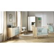 Chambre TRIO Lit 120x60 + Commode Bleue + Armoire SEVENTIES SAUTHON