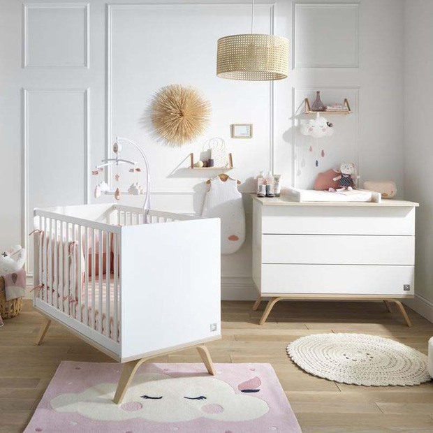 Chambre DUO lit 120x60 commode + plan à langer OFFERT SERENA SAUTHON