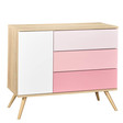 Chambre DUO Lit 140x70 + Commode Rose SEVENTIES + PL OFF SAUTHON - 3