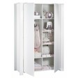 Chambre Lit 120x60 commode armoire LOFT Blanc + PL OFF SAUTHON - 6