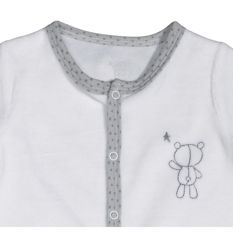 Pyjama Velours Blanc Ours 1 Mois Celeste Vente En Ligne De Linge De Lit Bebe Bebe9