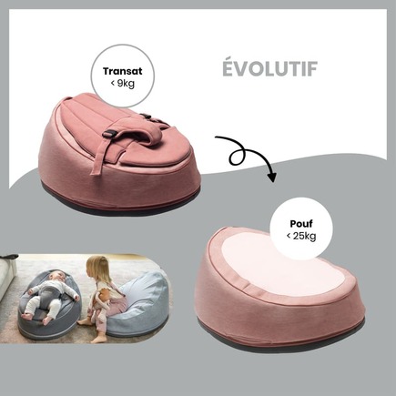Babymoov Transat et balancelle Bebe - Pouf evolutif doomoo nid Seat'n Swing  2 en 1 Gris : : Bébé et Puériculture