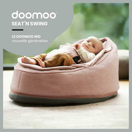 doomoo Seat'n Swing transat et balancelle 2 en 1 - Pink BABYMOOV