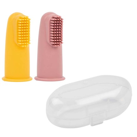 Set de 2 brosses à dents Rose NATTOU