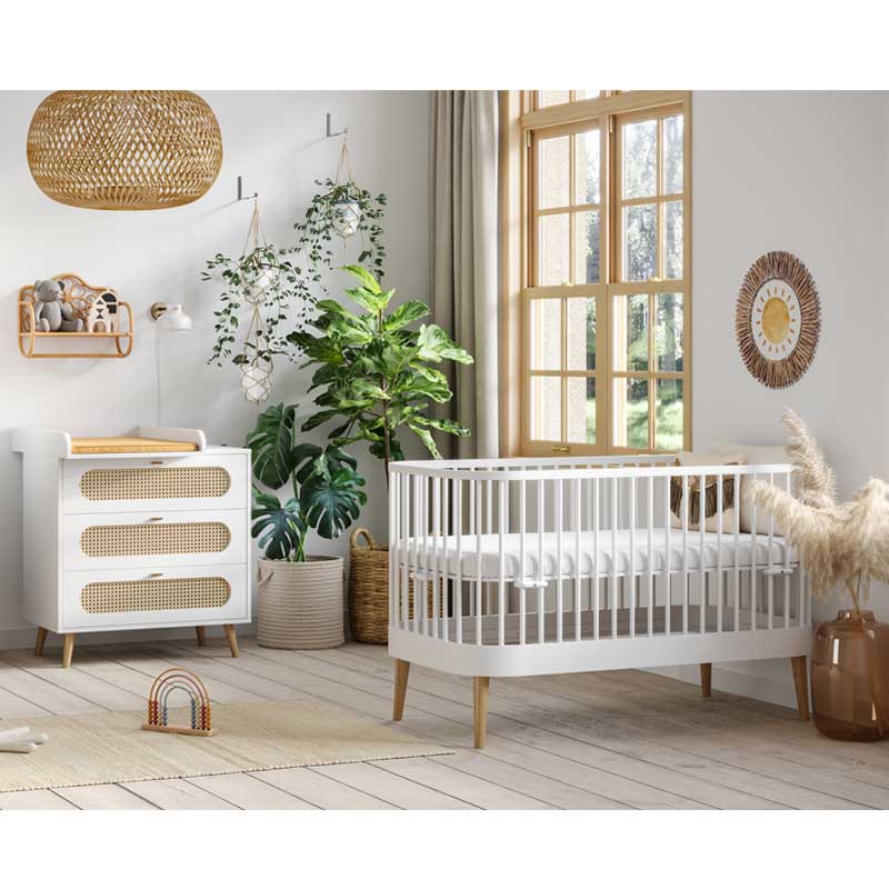 Alèse bambou 70x140 cm blanc BEBE9 CREATION, Vente en ligne de Parure de  lit bébé