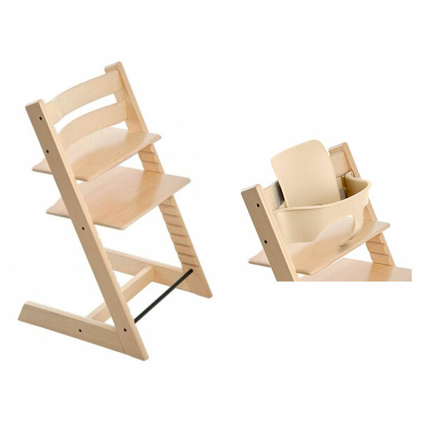 Chaise haute TRIPP TRAPP + BabySet Naturel OFFERT STOKKE