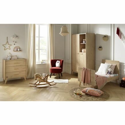 Chambre Trio Lit 70x140 Commode Armoire Arty Plan à langer OFFERT SAUTHON - 2