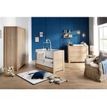 Chambre Lit 60x120 Commode Armoire ANTONIN Bois Plan OFFERT