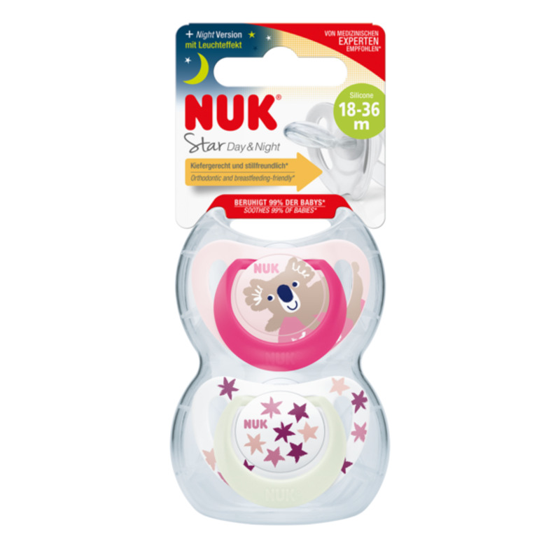Nuk 2 Sucettes Silicone Baby Rose 6-18mois 10736159 – Global Para