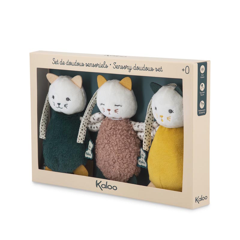 Set de Doudou Sensoriels KALOO, Vente en ligne de Doudou et peluche