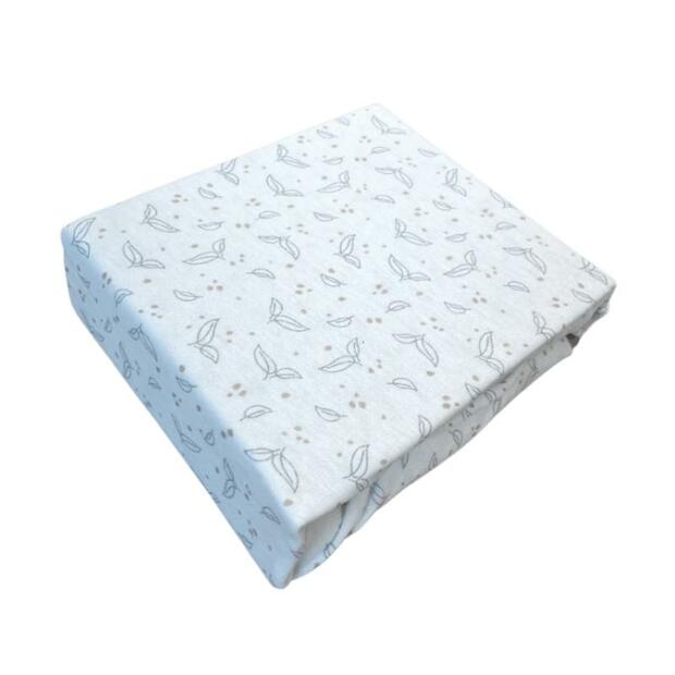 Drap Housse Jersey 50x90 cm Feuillage Blanc FEE MOI DORMIR, Vente en ligne  de Parure de lit bébé