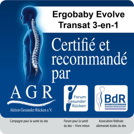 Transat bébé évolutif Evolve 3-en-1 Gris Clair Ergobaby - Dröm