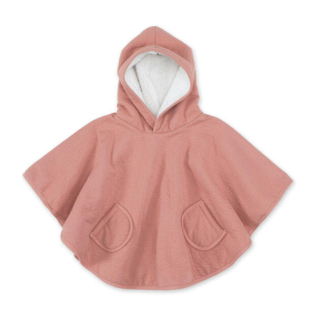 Poncho de Voyage 9-36M Jersey + Polaire - Terracotta BEMINI