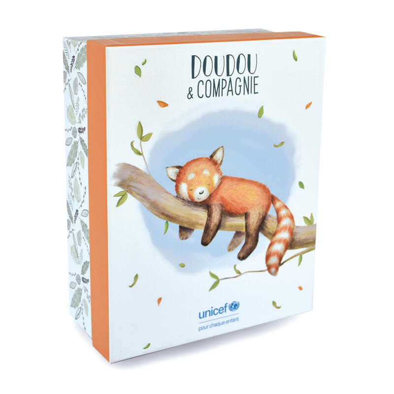 Doudou et Compagnie Chaussons Panda Roux UNICEF - 0/6 Mois