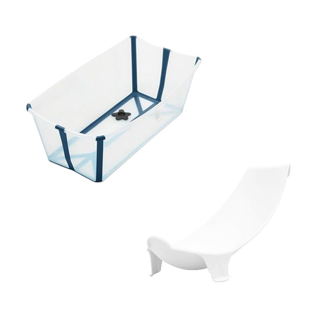 Baignoire FLEXI BATH Transparent Bleu + Transat OFFERT STOKKE