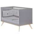 Chambre Lit 70x140 + Commode + Armoire FANON Gris + Plan à  langer OFFERT BEBE9 CREATION - 3