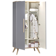 Chambre Lit 70x140 + Commode + Armoire FANON Gris + Plan à  langer OFFERT BEBE9 CREATION - 5