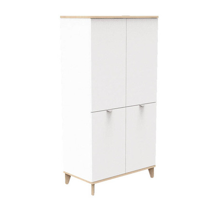 Chambre TRIO lit 60x120 cm + commode + armoire AUBIN Blanc + Plan à  langer OFFERT BEBE9 CREATION - 2