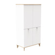 Chambre TRIO lit 70x140 cm + commode + armoire AUBIN Blanc + Plan à  langer OFFERT BEBE9 CREATION - 5