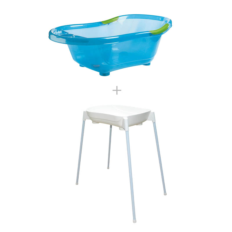 Baignoire bébé avec bouchon et poignées + support DBB, Vente en ligne de Baignoire  bébé