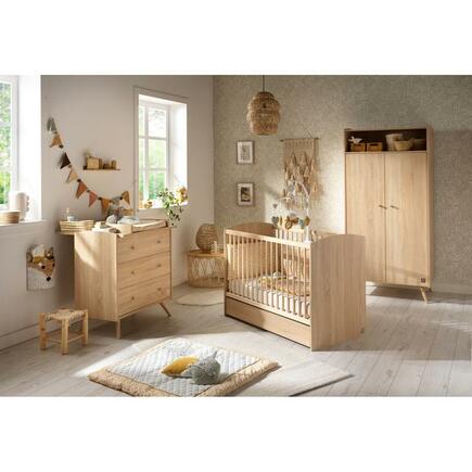 Chambre TRIO Lit 60x120 Commode Armoire ACCESS Bois Plan à langer OFFERT SAUTHON