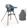 Chaise haute Clikk™ Fjord Blue + Sac de transport OFFERT STOKKE