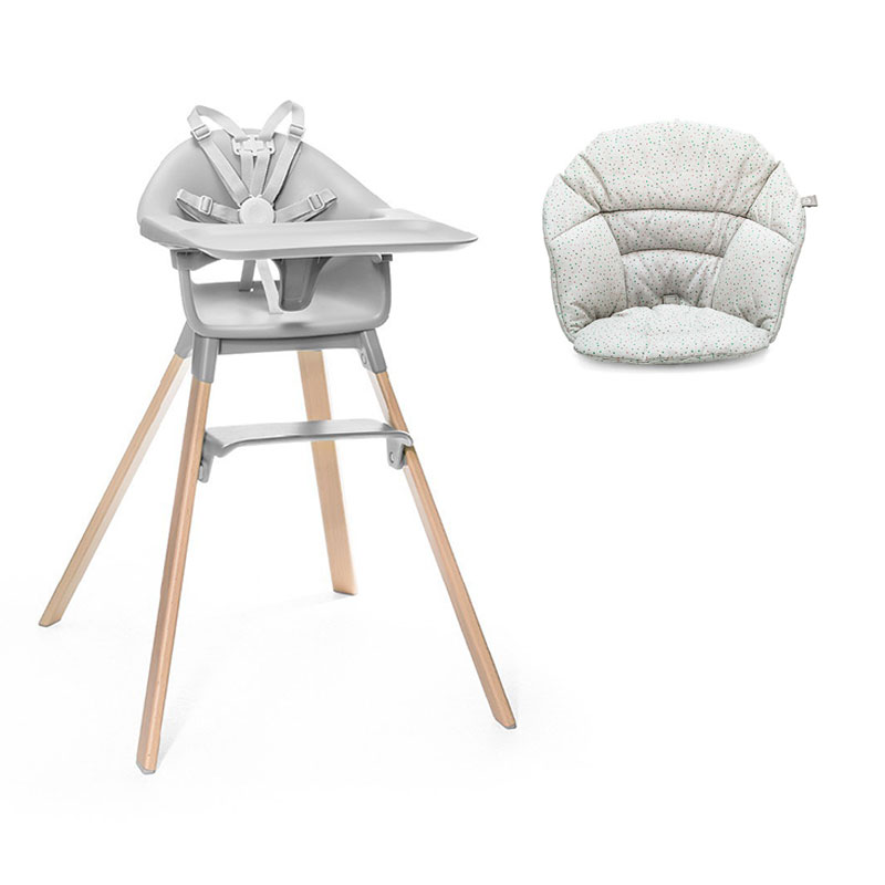 Stokke - Chaise Haute Clikk + Sac de Voyage - Blanc