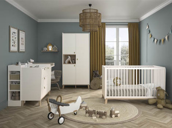 Chambre bébé essentielle Alix gris/bois