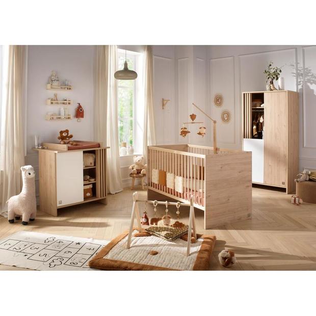 Chambre TRIO Lit 140x70 Commode1P Armoire 2P TOKYO Blanche + PAL OFFERT SAUTHON