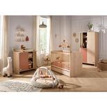 Chambre TRIO Lit 120x60 Commode1P Armoire 2P TOKYO Terracotta + PAL OFFERT