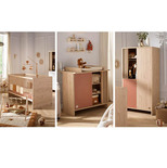 Chambre TRIO Lit 140x70 Commode1P Armoire 2P TOKYO Terracotta + PAL OFFERT