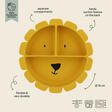 Assiette avec ventouse en silicone et compartiments Mr. Lion - Jaune TRIXIE - 3