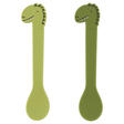 Lot de 2 cuillères silicone Mr. Dino - Vert TRIXIE