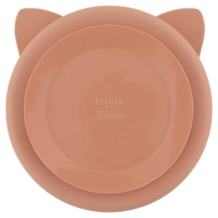 Assiette avec ventouse en silicone et compartiments Mrs. Cat - Rose TRIXIE - 2