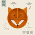 Assiette avec ventouse en silicone et compartiments Mr. Fox - Orange TRIXIE - 3