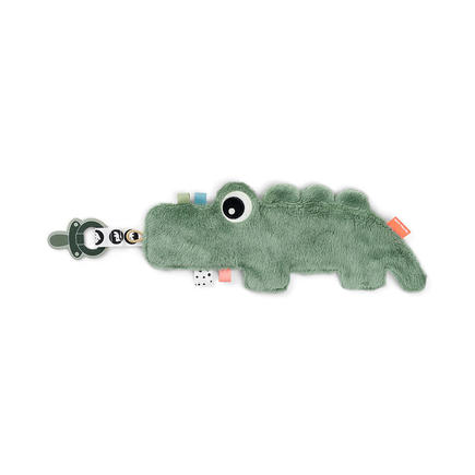 Doudou attache-sucette Croco Vert DONE BY DEER